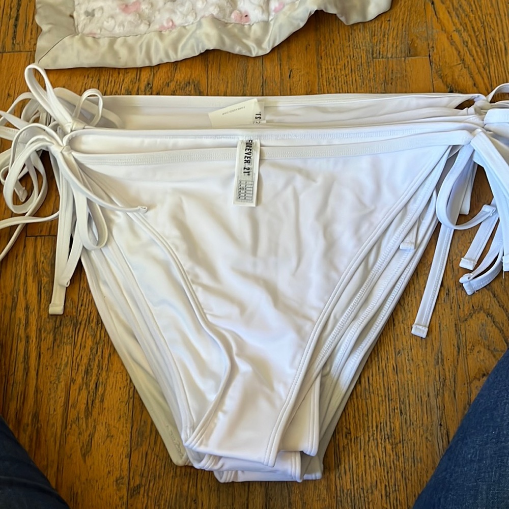 Forever 21 plus white swim bottoms